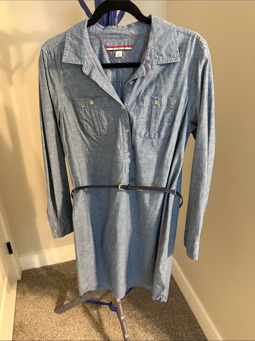 Tommy Hilfiger Light Blue Chambray Shirt Dress